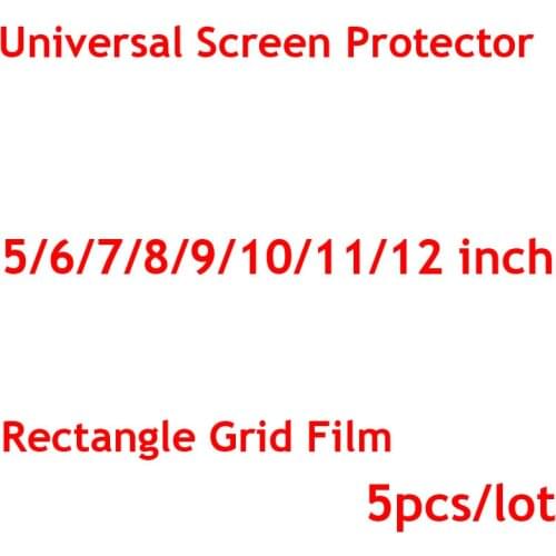 5pcs Universal 5/6/7/8/9/10/11/12 Inch Protective Film Clear/Matte Screen Protectors for Mobile Phone Tablet Car GPS General LCD