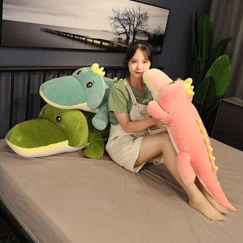 1pc 60-100CM Cartoon Crocodile Plush Toys Stuffed Soft Lying Animal Sleeping Pillow Dolls for Children Baby Birthday Gifts