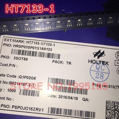 10Pcs/Lot New HT7133-1 HT7133 SOT-89 LDO Step-Down Low Chip 7533-1 The Input Voltage 30V