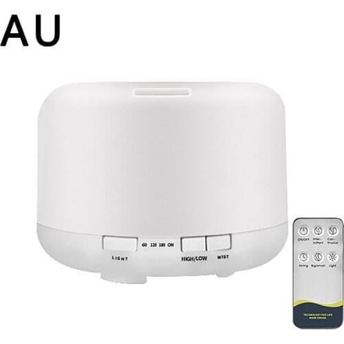 Aroma Diffuser 500 Ml Electric Ultrasonic Essential Oils Diffuser Air Atomizing Humidifier With Remote Control Pure White