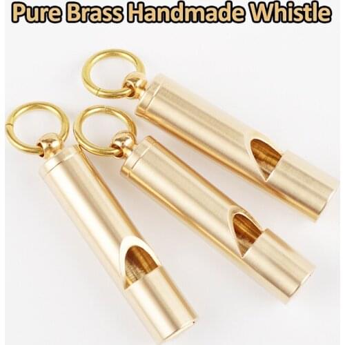 Emergency Survival Whistle Vintage Brass Whistle Survival Whistle Keychain Pendant Outdoor Supplies EDC Tools For Camping Hiking