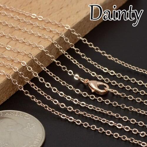 50 pcs - Rose Gold Necklace Chain, Dainty Chain Choker Rose Gold Chain Necklace, Dainty Necklace for Women or Girls