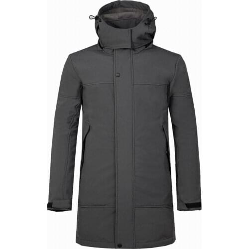 Light version mens mid-length outdoor camping mountaineering sports jacket composite fleece soft shell jacket