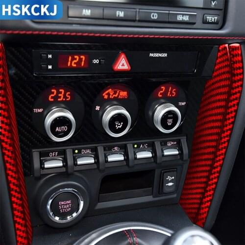 For Subaru BRZ FRS Toyota GT86 FT86 2016 2017 2018 2019 2020 Carbon Fiber Central Control System Both Sides Strips Car Stickers