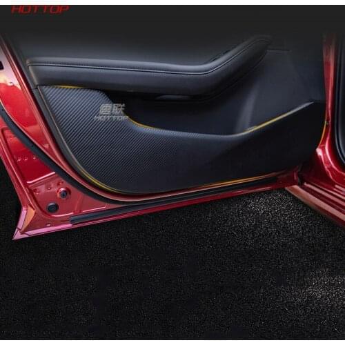 Leather Protector Side Edge Protection Pad Protected Anti-kick Door Mats Cover for Mazda 3 axela 2020