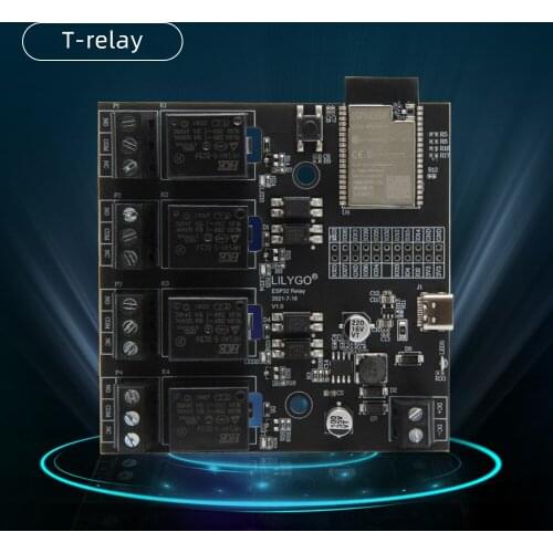 LILYGO® TTGO T-Relay ESP32 Chip DC 5V 4 Groups Relay 4MB Flash IoT Relay Suport WiFi Bluetooth Development Boar