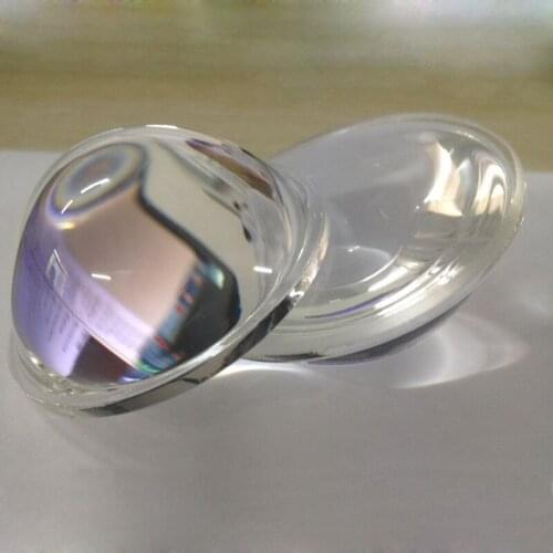 66mm Optical Glass LED Focal Length 47mm Plano Convex Glass Lens DIY Condensing Lens Focusing Flashllight Lens 1PC