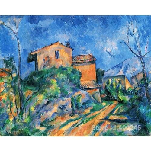 Best Art Reproduction Maison Maria on the way to the Chateau Noir Paul Cezanne Paintings for sale hand painted High quality