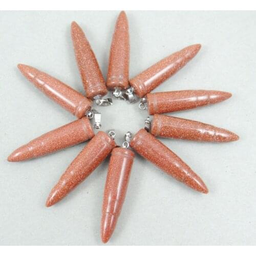 Natural stone aventurine Opal Turquoises Quartz Crystal tiger eye Pendants for diy Jewelry making Necklace Accessories10PCS