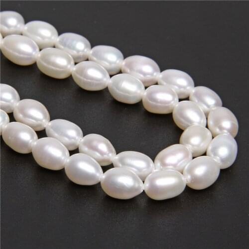Grade AAA 4-8mm Wholesale Freshwater Pearls Natural Oval Drop Pearls High Quality Luster Loose Beads for Jewelry Making DIY 14"