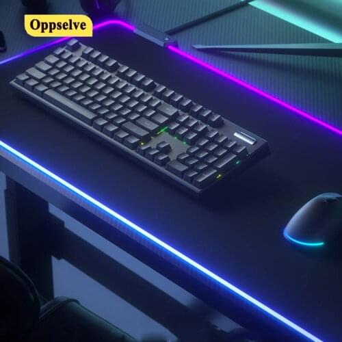 LED Light Gaming Mouse Pad RGB Backlit Large Keyboard Cover Non-Slip Rubber Base Computer Carpet Desk Mat PC Game Mouse Pad