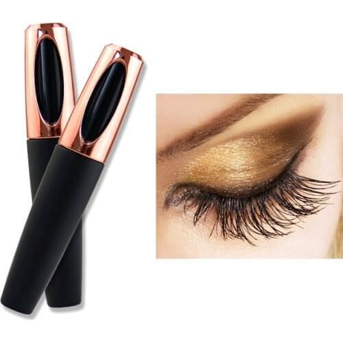 Custom Logo 4D Eyelash Mascara Makeup Silk Fiber Waterproof Quick Dry Long Mascara Curling Lash Extension Black Mascara Cosmetic