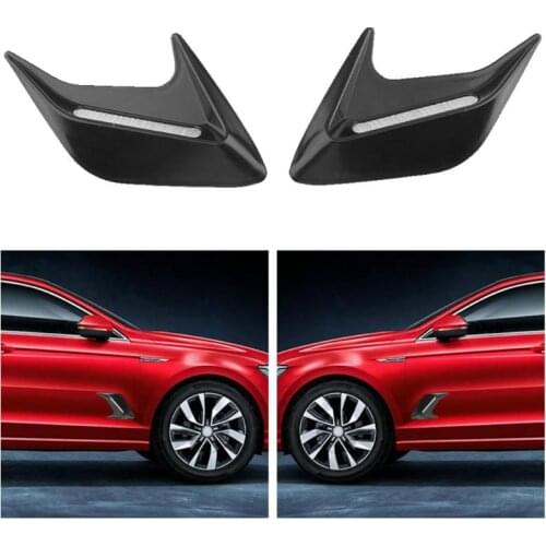 2pcs Universal Car Simulation Side Vents Decorative Air Flow Intake Hood Scoop Bonnet Vent Covers Car Styling Auto Accessories