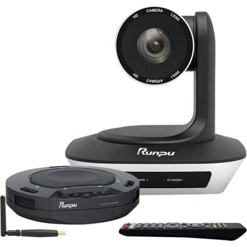 Conference Webcam 3X Zoom Video Conferencing Equipment 100 Wide Angle Wireless Cascading HD 1080P System