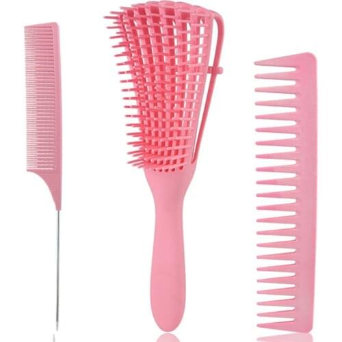 1Pcs Hair Brush Scalp Massage Comb Detangle Hairbrush Wet Curly Health Care Comb For Home Salon Hairdressing Styling Tool