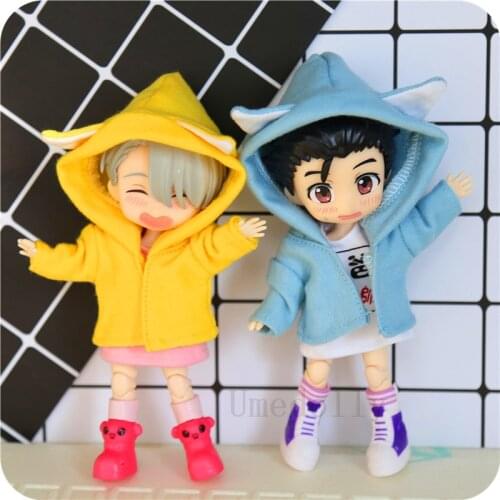 1PCS Lovely Obitsu 11 Doll Cat Hat Coat for ob11, 1/12 BJD, GSC Doll Clothes Outfits Accessrioes