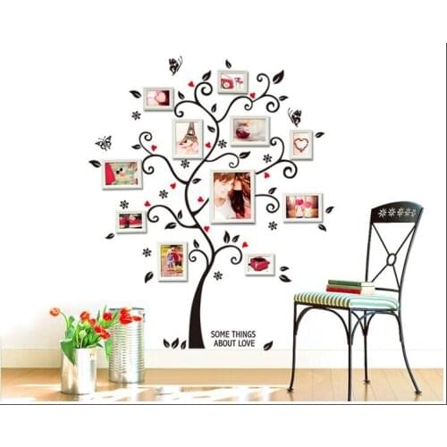 120*100cm Large Size Family Picture Photo Frame Tree Wall Quote Art Stickers Home Decor Bedroom Decals ZYPA-6031