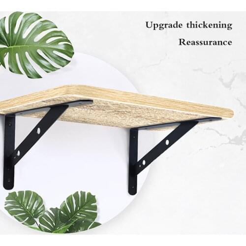 2 Pair/4 Pcs6 Inch Triangle Shelf Bracket Thickened Wall Rack Bracket Support Load-Bearing Right Angle Support Frame
