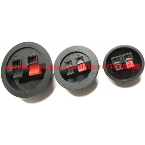 3pc WP2-9 Copper Cable Clamp 2 PositionsWiring Clip Audio Speaker Binding Post Connector Round Loudspeaker Junction Box