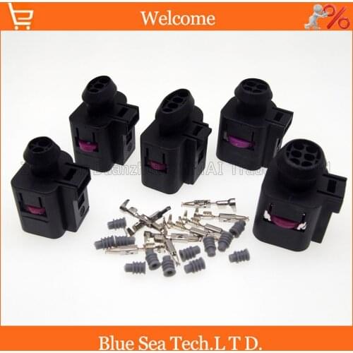 5 lots,25 sets 2/3/4/4/6 Pin Female 1.5mm Auto Temp sensor plug,deflation valve plug waterproof connector for VW etc