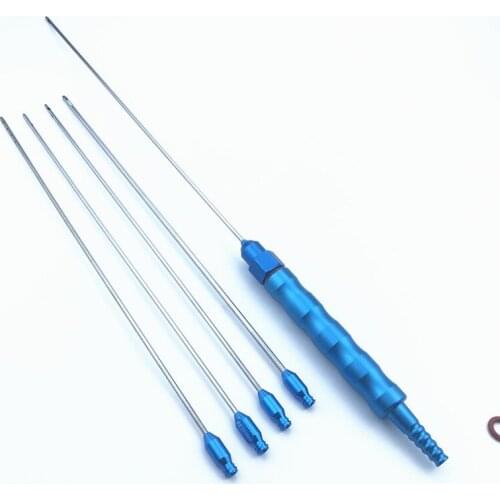 5pcs/set Liposuction Cannulas Luer Lock with Titanium Handle Liposuction tool