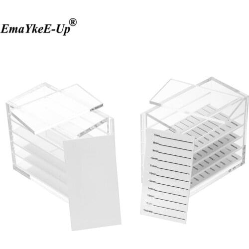 5 Layer False Eyelashes Calibration Display Stander Eye lash Extension Grafting Storage box Acrylic Pallet Lash Holder Makeup