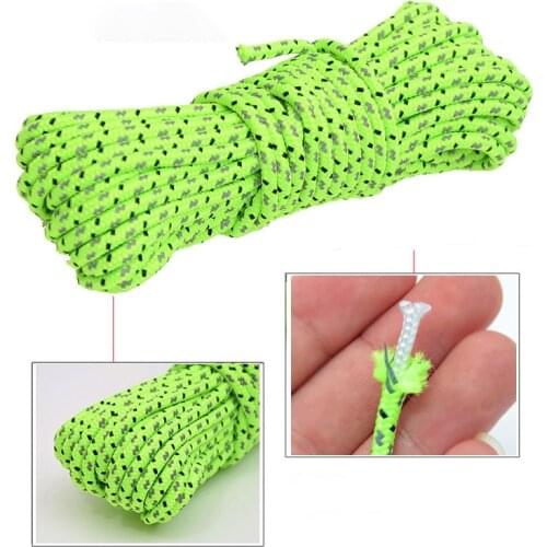 50M Reflective Tent Rope Nylon Cuy Line Cord Rescue Umbrella Paracord Rope Camping Hiking Tent Accessories