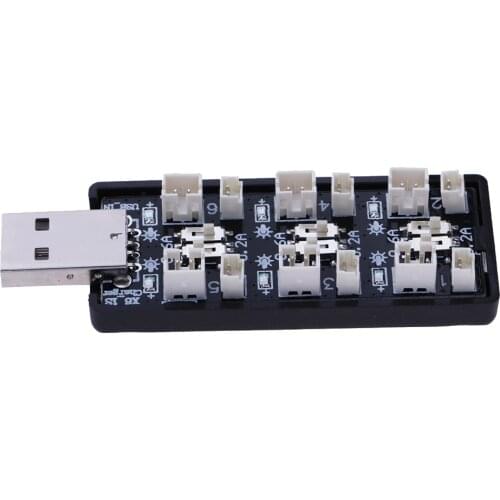 6CH 1S Lipo Lithium Battery Charger Board USB for Blade Tiny Whoop