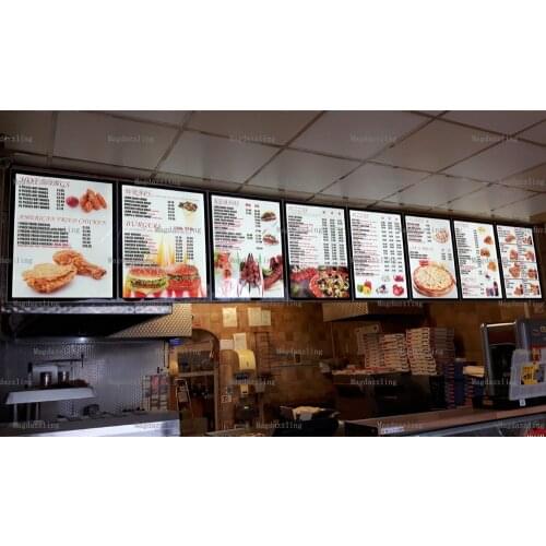 8PCS X A2 Aluminum Frame Magnetic Open LED Illuminated Menu Boards,Restaurant A2 Menu Light Boxes
