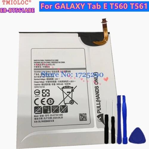 New Original High Quality 5000mAh EB-BT561ABE Battery For Samsung Galaxy Tab E 9.6' SM-T560 T560 T561 + Free Tools
