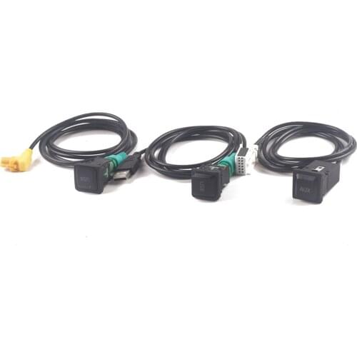 Car USB switch cable AUX switch button cable for VW Passat B6 B7 Golf 6 Polo Bora CC RCD 510 RNS 315