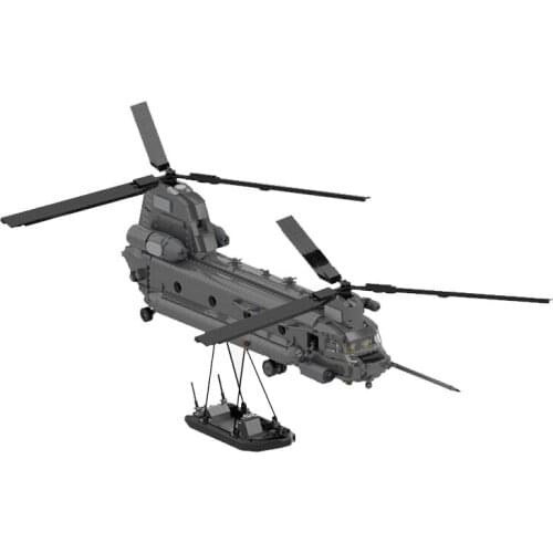 Boeing MH-47 G Special Ops Chinookww2 Kids MOC Block Brick Amphibian Aircraft Assembly Toy Crafts Boeing Christmas Gifts