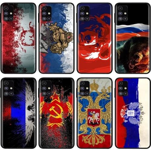 Russia Russian Flags Emblem For Samsung Note 20 10 8 9 M02 M31 S M60S M40 M30 M21 M20 M10S F62 M01 Ultra Pro Plus Phone Case