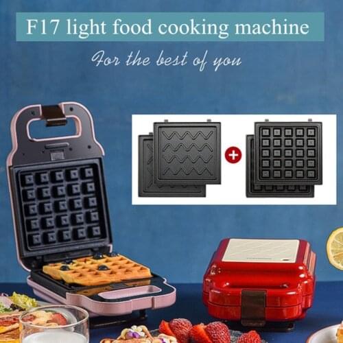 F17 DIY Grilled Sandwich Breakfast Machine Multifunctional Waffle Machine Homemade Grilled Toaster