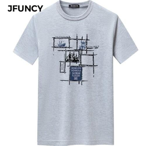JFUNCY Oversized Mens T-shirts Harajuku Graphic T Shirts Clothing Summer Cotton Casual Men T-shirt Camisetas Camisa Masculina