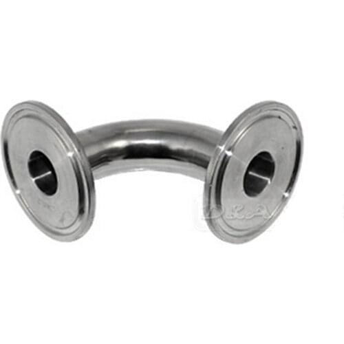 1pc 19mm 0.75" 3/4 0.75 Inch 304SS 316SS 304 316 Stainless Steel Sanitary Tri Clamp 90 Degree Ferrule Welding Elbow
