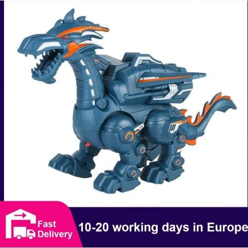 Simulation Atomize Fire Dinoasur Bionic Walking Shaking Head Water Spray Cool Light Electric Children Entertainment Puzzle Toys