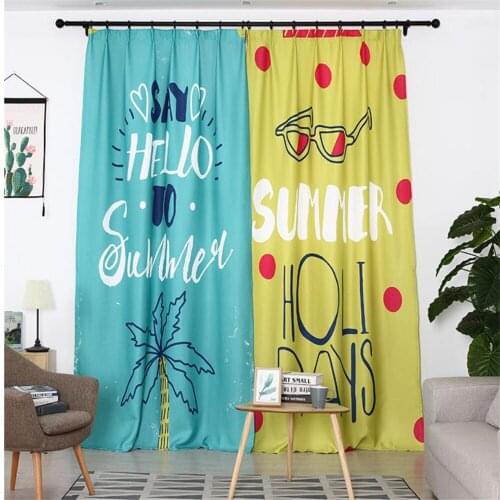 Customized finished curtain personality contrasting simple modern shading bedroom living room bay window thickened curtains