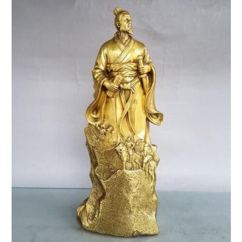 China brass seiko strategist Sun zi crafts statue