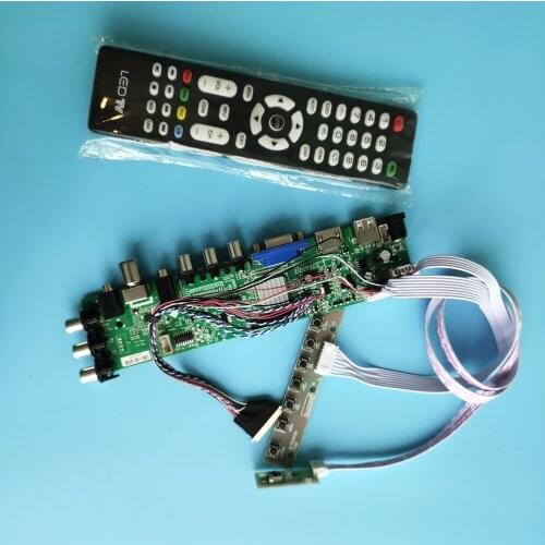 Kit For LP171WP9-TLB3 DVB-T DVB-T2 Signal controller board digital 1440X900 17.1" 40pin HDMI VGA AV LED USB TV remote Panel