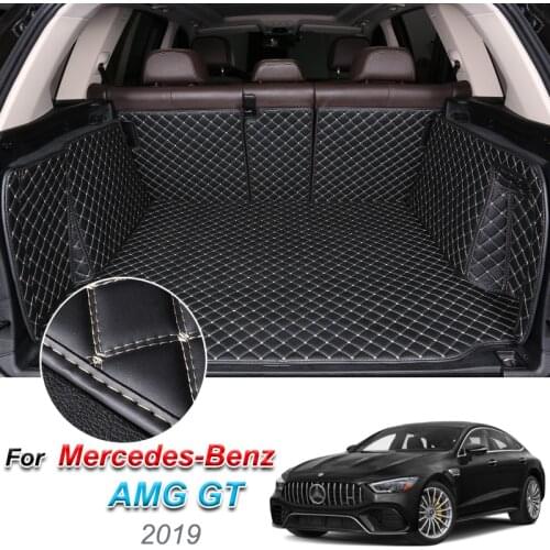 Leather Car Trunk Mat For Mercedes-Benz AMG GT 2019 Cargo Liner Trunk Floor Pad Carpet Car Accessories