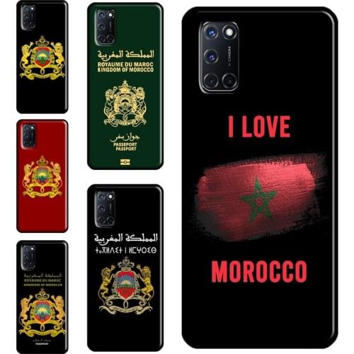 Morocco Maroc Moroccan Flag Case For OPPO Find X3 Pro F5 A1K A3S A5S A15 A52 A72 A83 A91 A93 A5 A9 A31 A53 2020 Cover
