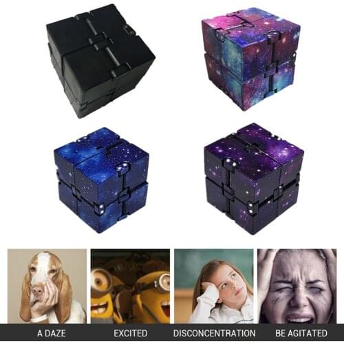 Mini ABS Infinity Cube Toy Finger EDC Anxiety Stress Relief Cube Blocks Children Kids Funny Toys For Christmas Gifts
