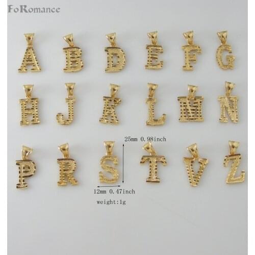 Min order 10$/26 LETTERS - GP 18"NECKLACE&LETTER A to Z INITIAL CARVED SURFACE SHINNING PENDANT