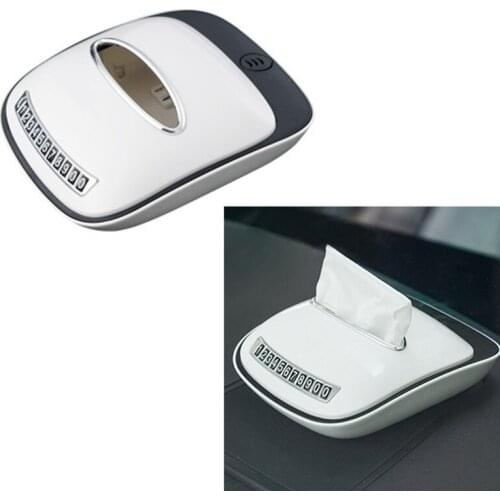 Multi-Functional Car Tissue Box Aromatherapy Automobile Dashboard With Number Tissue Bag Auto Napkin Storage Holder Tools