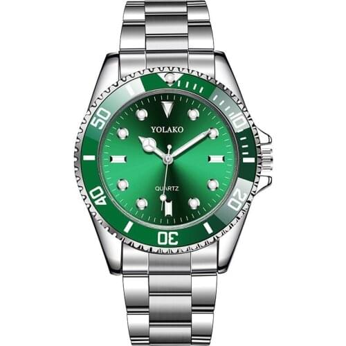 Men Watches 2020 Luxury Quartz Watch Men Full Stainless Steel Casual Watches For Male Relogio Masculino Mens Green Wristwatches