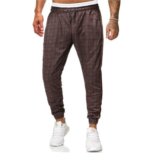 Plaid pants men sweatpants joggers Hip hop casual trousers loose mens pants 2020 new
