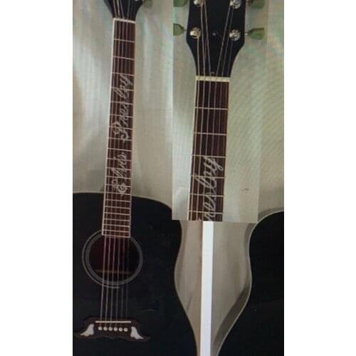 Custom Grand Dove Acoustic Guitar in Black Color