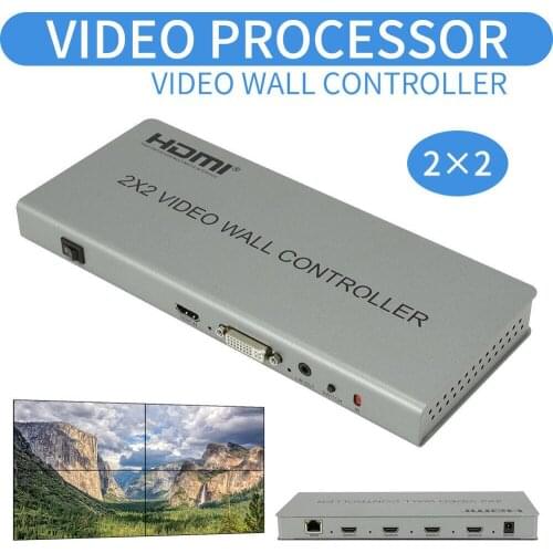 2x2 4K Video Wall Controller Splicer Splitter Multi-format HDMI DVI 4-Display Video Processor