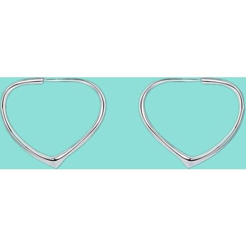 New Fashion 925 Sterling Silver Hollow Peach Heart Earring Simple Earrings For Women Jewelry Christmas Gift